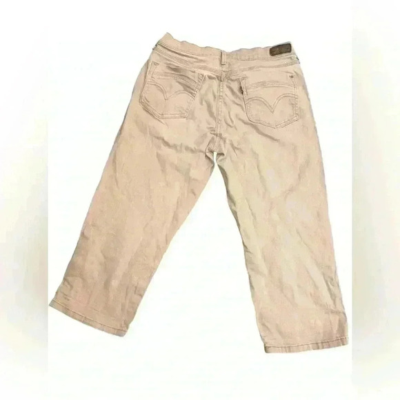 Vintage 1960s Signature Levi’s Jeans Women's 6 Beige Capri Light Wash Denim - Picture 3 of 5